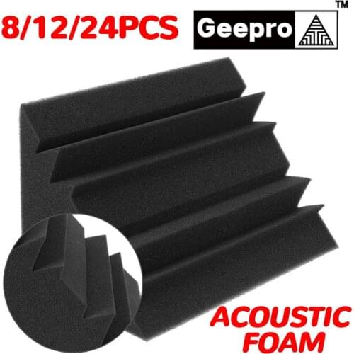Geepro 12x12x24cm Acoustic Soundproof Foam High Density Flame Retardant Bass Trap Acoustic Foam Noise Isolation for Studio