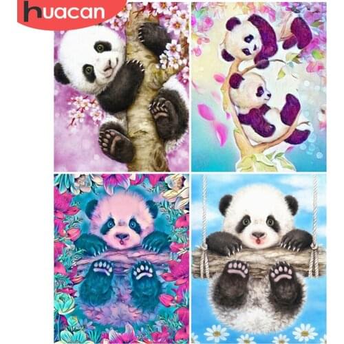HUACAN Paint By Number Panda Animal Drawing On Canvas DIY Oil Painting By Number For Adult Children Unique Gifts