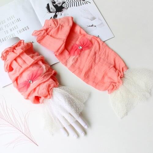 Summer driving sunscreen long cotton gloves sleeve arm thin section sleeve female loose sleeve arm guard UV