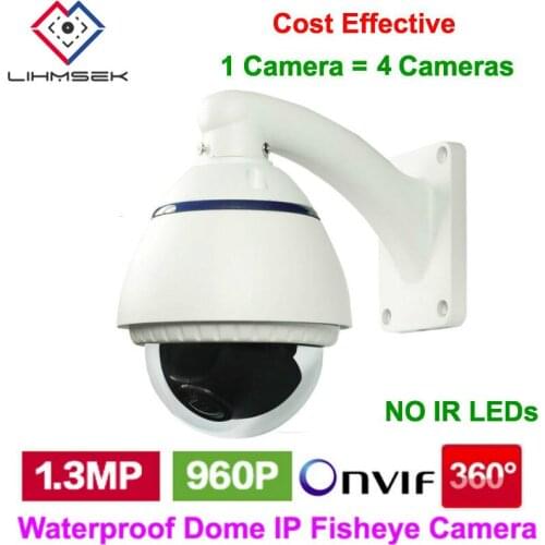 Lihmsek LM Security 1280(H)*960(V) 1.3 Megapixel IP 360 Degree Security Fisheye & Panoramic Camera Support Onvif and POE