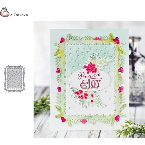 Boughs Background Metal Cutting Dies Christmas Stencils For Scrapbooking Album Paper Card Decorative Craft Embossing Die Cuts