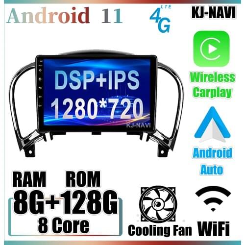 6+128GB Android 11.0 Car Player Navigation Radio Multimedia Video GPS For Nissan Juke 2010 2011 2012 2013 2014