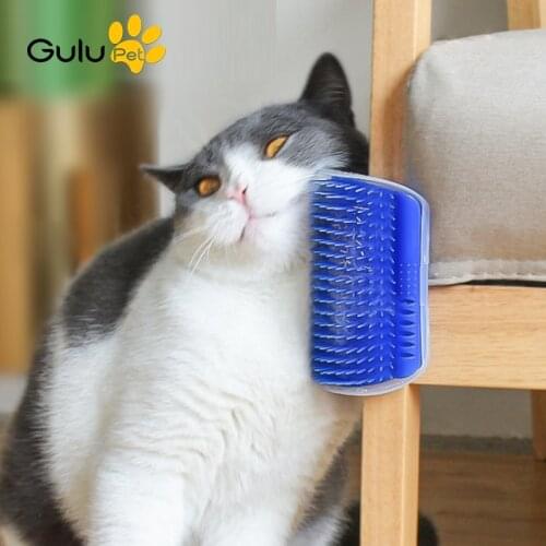 Soft Durable Pet Hair Removal Massage Comb Cat Corner Scratcher Pet Dog Grooming Tool Scratching Toy Pet Cleaning Brush