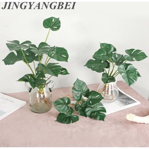 Real Touch Feel Turtle Leaves Bouquet Artificial Plants Home Wedding Party Decoration Garden Balcony Green Fake Flowers
