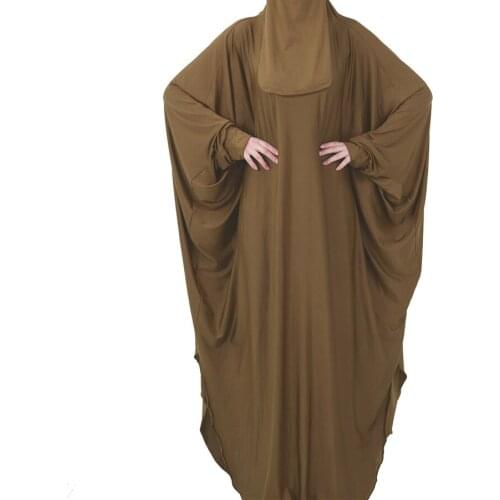 Prayer Garment Women 2 Piece Khimar Jilbab Muslim Sets Veil Abaya Hijab Arab Dress Islamic Clothing Overhead Burqa Ramadan Niqab