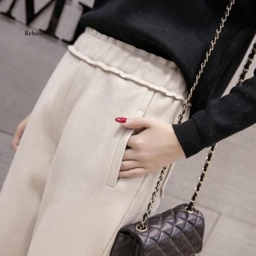 Solid High Waist Joggers Women Fashion Casual Harem Pants Women 2020 New Lace-up Sweatpants Women