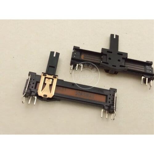 Original new 100% import 4.5cm double straight slide push potentiometer W50KX2 with midpoint handle long 15mm (SWITCH)