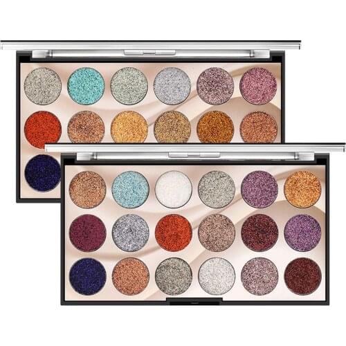 18 Colors Shimmer Glitter Eyeshadow Palette Matte Glitter Eye Shadow Powder Set Makeup Cosmetic Makeup Tools Maquillage