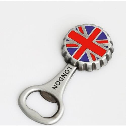 Retro Flag Beer Bottle Opener Alloy Beer Screwdriver Souvenir Corkcrews Multifunctional Magnetic Fridge Magnet Gift