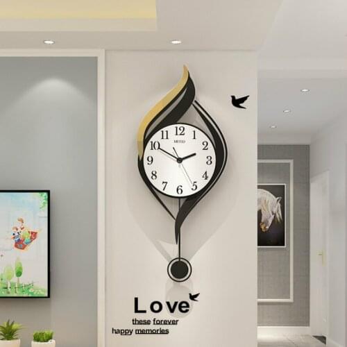 Creative Simple Wall Clock Nordic Personality Large Pendule Modern Silent Living Room Wall Clock Duvar Saati Home Decor DL60WC