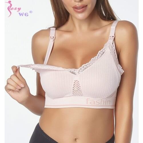 SEXYWG Breastfeeding Maternity Nursing Bras for Pregnant Women Pregnancy Underwear Pumping Sleep Bras Soutien Gorge Elastic