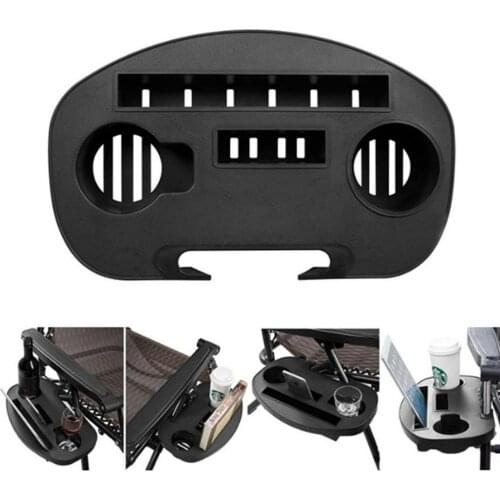 Outdoor Camping Folding Chair Tray Folding Chair Cup Holder Portable Travel-friendly Cup Holder Lounge Chair Accessories