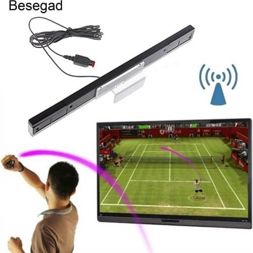 Bevigac Replacement Wired Infrared Ray Remote Sensor Bar Receiver for Nintend Nitend Wii U Consoles Video Game Accessories