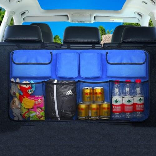 Car Trunk Storage Bag Leather Stowing Tidying Bag Organizer Storage Suspension style of chair back auto trunk receptacle bag