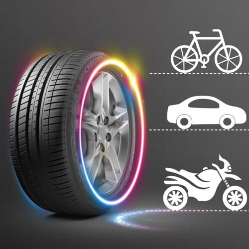 LED Light 2pcs Wheel Spokes Lamp Light stick type Mountain Bike Light Neon Lamp Car Tire Valve Cap Decorative Lantern