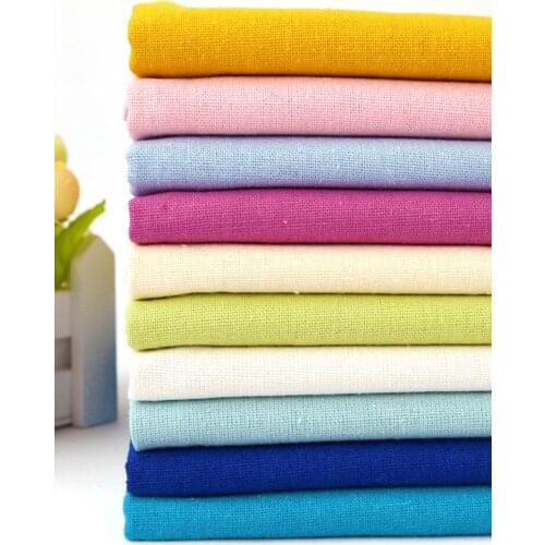 DIY Apparel Sewing &Fabric Cotton Linen Cloth Clothing Fabric Linen Thin Section Summer Clothes Cloth Handwork Solid Color Linen