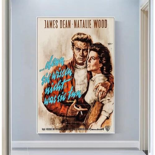 V0849 Rebel Without a Cause (8) Vintage Classic Movie Wall Silk Cloth HD Poster Art Home Decoration Gift