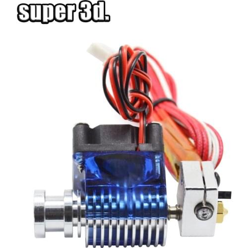 V6 Wade Short distance J-head Hotend 12V/24V for 1.75mm/3.0mm Extruder with Cooling fan all metal throt for 3D Printer