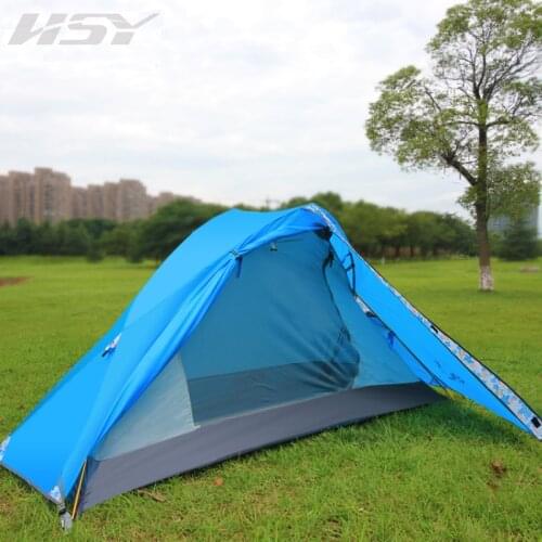 Waterproof 1 Persoon Tent Camping Outdoor Fishing Travel Single Tents Double Layer Aluminum Alloy Pole Hiking Beach Tent
