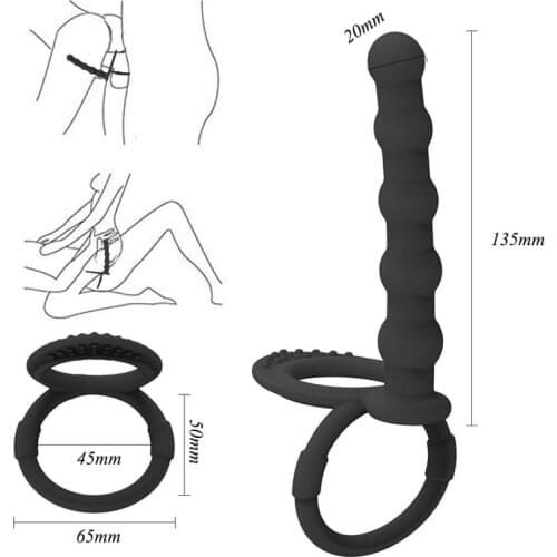 Adult Anal Double Penetration Strap On Dildo Vibrators Anal Beads Butt Plug Intimate G-Spot Vibrator Sex Toys For Women Couples