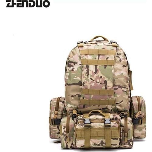 1PCS 56-75L 3D Outdoor Sport Military Tactical Bag Rucksacks Backpack Climbing Accessories