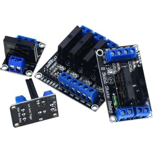 1PCS Low Level 5V 24V 1 2 4 8 Channel Solid State Relay Module SSR G3MB-202P 240VAC 2A Output with Resistive Fuse
