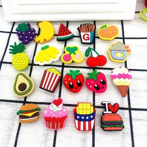 1pcs Cute Cartoon Fruit Croc Shoe Buckle Mini Style Shoe Accessories