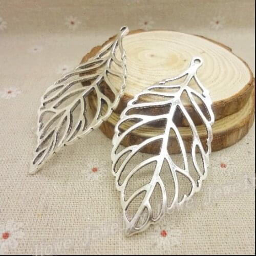 Free shipping! 10pcs Antique silver Charms Leaves Pendant Fit Bracelets Necklace DIY Metal Jewelry Making