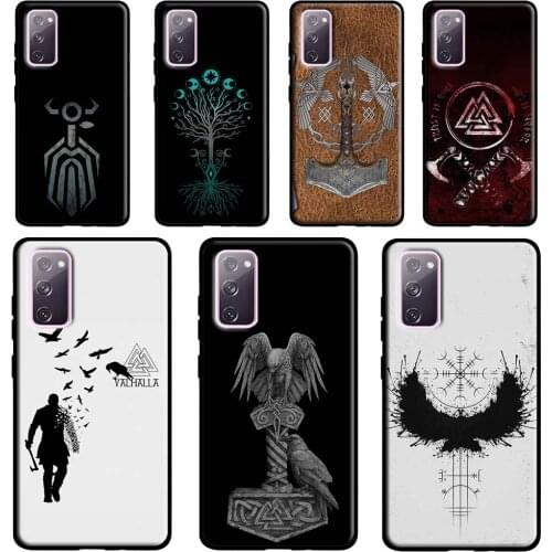 Viking Ragnar Lodbrok Valhalla Odin Ravens Case For Samsung Galaxy S21 Ultra S20 FE S9 S10 Plus Note 20 Ultra Note 10 Plus Cover