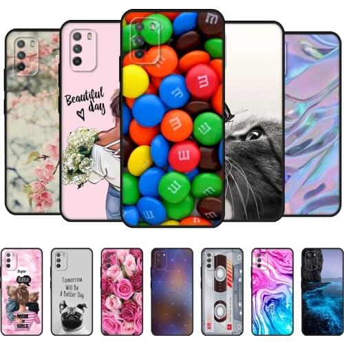 For Xiaomi Poco M3 Case 6.53" Silicon Soft Phone Back For Poco m3 bags PocoM3 Cover Bumper Global POCOPHONE Funda black tpu case