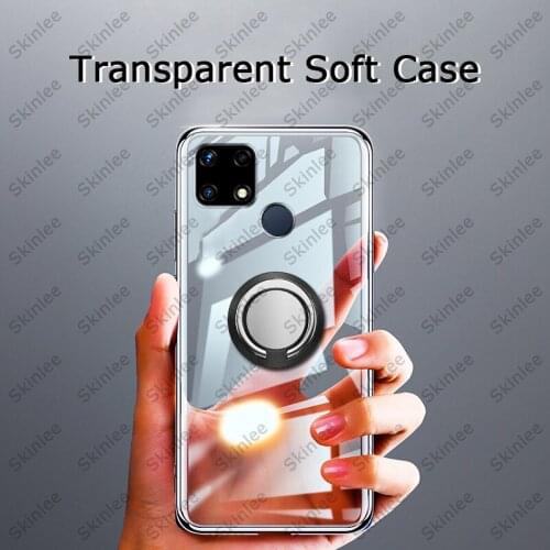 Skinlee For Realme Narzo 30A Case Official Original Shockproof With Ring Holder Soft Clear Cover For Realme Narzo 30A Case