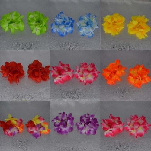 50PAIR /LOT HAWAIIAN FLOWER HULA LEI WRISTBAND FLOWER BRACELET PARTY wedding birthday Christmas Xmas Halloween