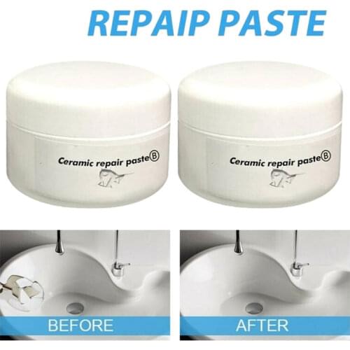 30g Ceramic Paste Floor Tile Adhesive Tile Repair Agent Tub Tile and Shower Repair Kit Porcelain Repair Kit for Crack Chip 2pcs