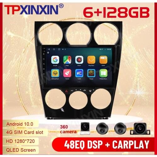 2 Din Carplay Android Radio Receiver Multimedia Stereo For Mazda 6 2006 2007 2008 2009 2010 2011 2012 GPS IPS Recorder Head Unit