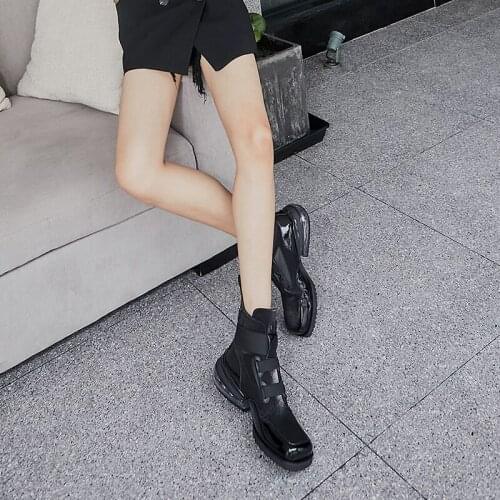 2020 autumn winter new versatile casual single shoes taller Martin boots women fashion breathable thin boots X570