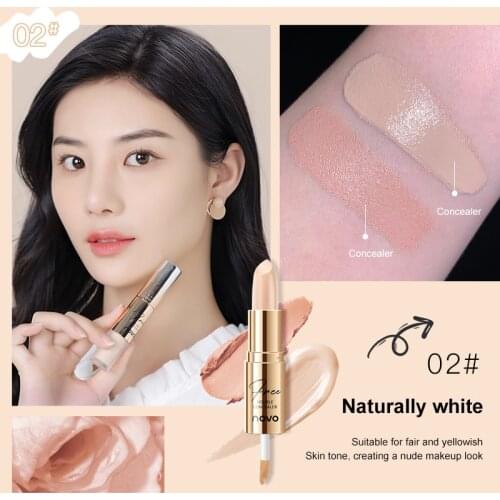 NOVO Concealer Stick Concealer Foudation Cream Cosmetic Cover Dark Circles Scar Acne Spots Long Lasting Face Base Makeup TSLM2
