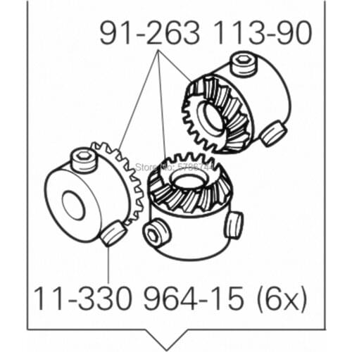 Gear #91-263113-90 for PFAFF shoe machine 471,491,474,591,571,574,MA591,MA571,MA574,ZOJE ZJ9610,ZJ9620,BSM9610,BSM9620 etc