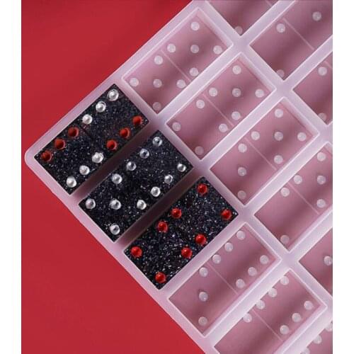 DIY Dominoes Casting Silicone Mould Crystal Epoxy Resin Game Mold Crafts Jewelry Making Tools