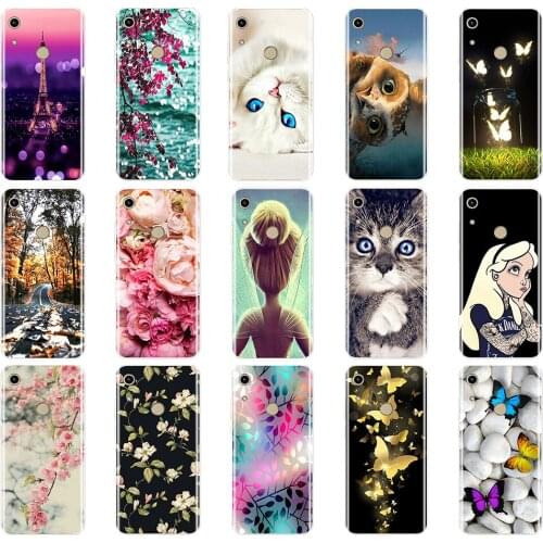 Silicone Case For Huawei Honor 8A JAT-LX1 Soft TPU Beautiful Flowers Cute Animals Back Cover For Honor 8A Pro JAT-L41 Phone Case