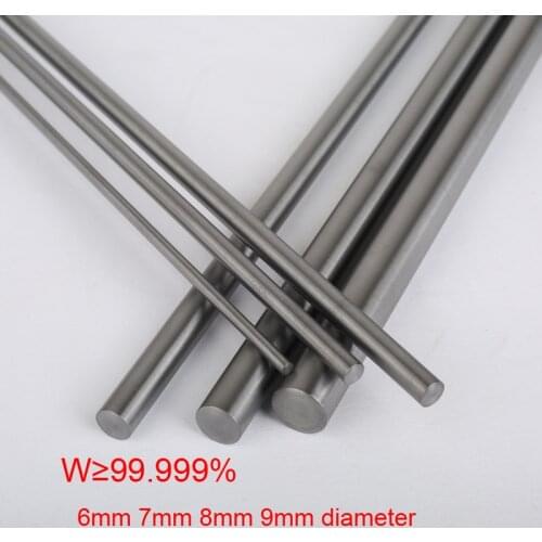 6mm 7mm 8mm 9mm diameter Tungsten bar Tungsten stick TZM ungsten rod W tungsten wire wolfram filament W electrode 99.999