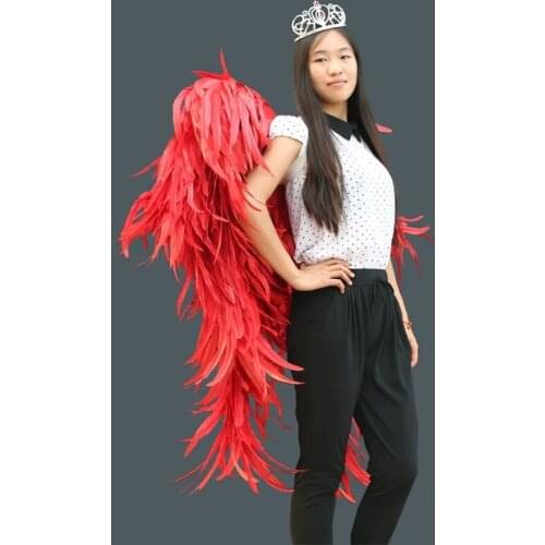 Hight quality Red Super-large Victoria feather Wing Model Walking Show stage Performance Commercial Performance Feather Wing
