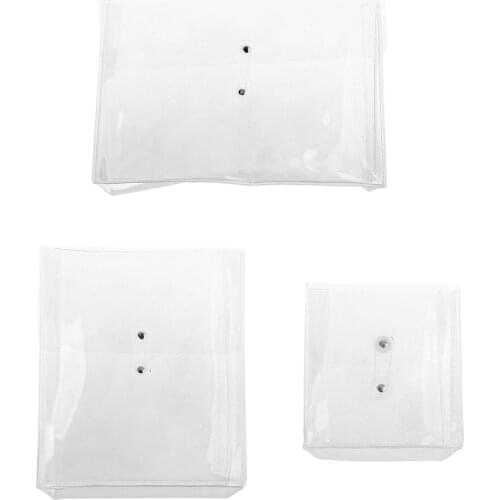 High Quality Multifunctional Transparent PVC Winding Storage Bag File Folder Desk Document Makeup Organizer Office Supplies