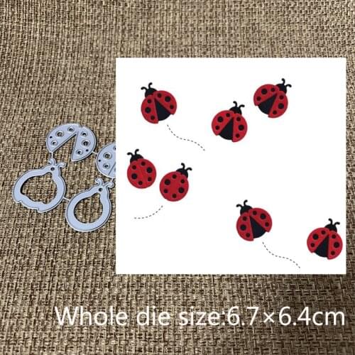 XLDesign Craft Metal Cutting Dies cut die Mini Ladybugs Insect Scrapbooking Paper Card Craft Album DIY Embossing Die Cuts