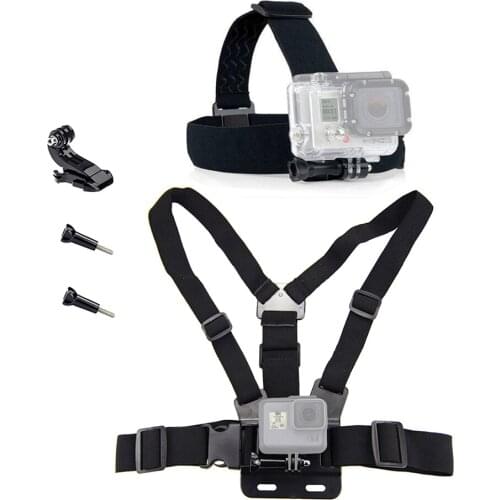 XXx for Gopro 9 8 7 6 5 4 Adjustable Body Harness Chest Belt Accessories Mount Headband Head Worn for SJCAM for Xiaomi