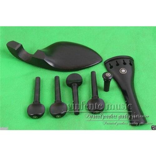 Yinfente 4/4 Violin peg Violin tailpiece Violin Chin rest End pin Ebony Violin parts