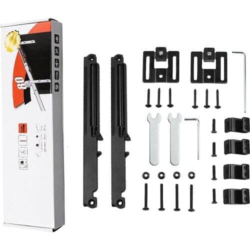 2" DIY Barn Door Soft Close Mechanism Spring Buffer Damper Hole-Free Sliding Hardware Stoppers For 40-80 Pounds Adjustable Door