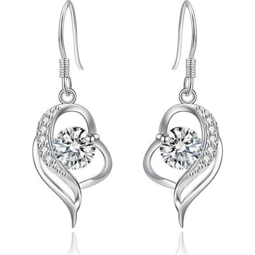 S925 Sterling Silver Earring for Women Sterling Silver Diamond Hollow Earrings Fine Jewelry Drop Earring Female boucle d'oreille