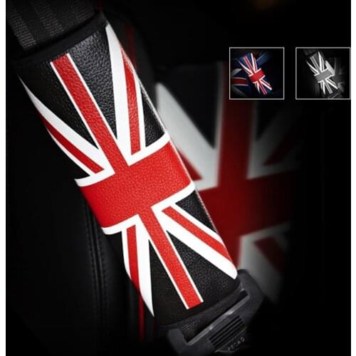 1PC Car styling Stickers For MINI Cooper JCW One S Countryman Clubman F55 F56 F60 R60 R56 R55 Seat Belt Cover Shoulders Padding