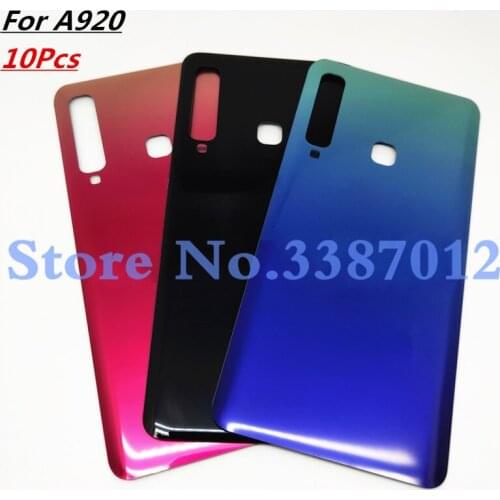 10Pcs For SAMSUNG Galaxy A9 2018 A920 Back Battery Glass Cover Rear Door Housing Case Replacement For SAMSUNG A9S Battery Cover