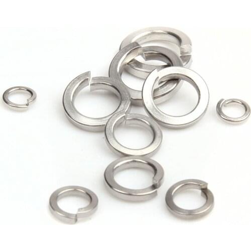 100pcs/lot DIN127 Stainless steel spring washer M1.6 M2 M2.5 M3 M4 M5 M6